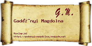 Gadányi Magdolna névjegykártya