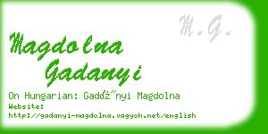 magdolna gadanyi business card